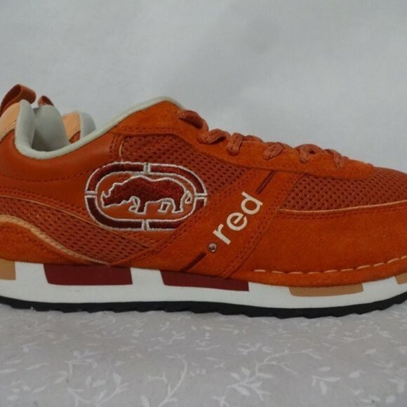 Ecko Red Shoes - Ecko Red Atomix Womens Size 9 US Orange Leather Lace Up Sneaker Shoes 26035